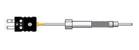 Melt Bolt Thermocouples with Rigid Mineral Insulated Extension